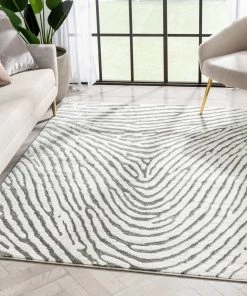 Well Woven Moroccan Asiya Modern Geometric Ivory High-Low Rug