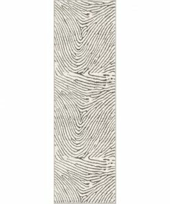 Well Woven Moroccan Asiya Modern Geometric Ivory High-Low Rug