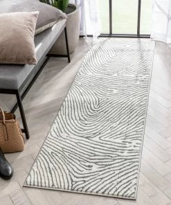 Well Woven Moroccan Asiya Modern Geometric Ivory High-Low Rug