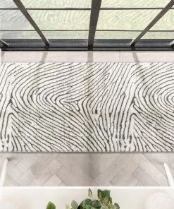 Well Woven Moroccan Asiya Modern Geometric Ivory High-Low Rug