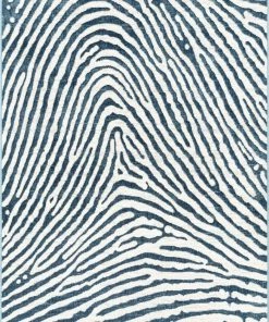 Well Woven Moroccan Asiya Modern Geometric Blue High-Low Rug