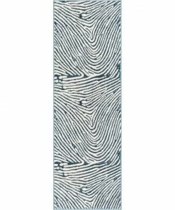 Well Woven Moroccan Asiya Modern Geometric Blue High-Low Rug