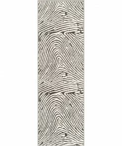 Well Woven Moroccan Asiya Modern Geometric Grey High-Low Rug