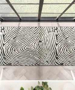 Well Woven Moroccan Asiya Modern Geometric Grey High-Low Rug