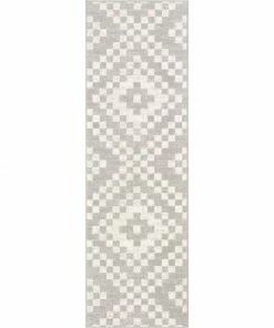Well Woven Beren Southwestern Geometric Ivory High-Low Rug