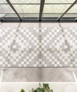 Well Woven Beren Southwestern Geometric Ivory High-Low Rug