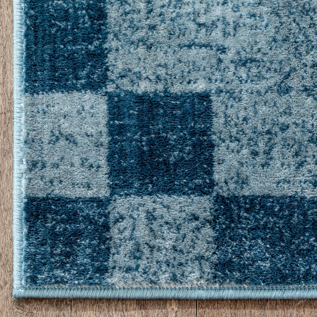 Well Woven Beren Southwestern Geometric Blue High-Low Rug Global 3 Well Woven Beren Southwestern Geometric Blue High-Low Rug Global