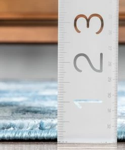 Well Woven Beren Southwestern Geometric Blue High-Low Rug Global 21 Well Woven Beren Southwestern Geometric Blue High-Low Rug Global