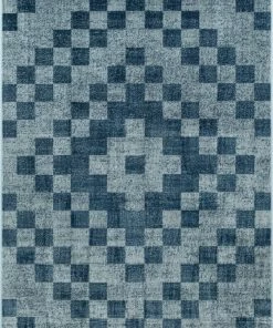 Well Woven Beren Southwestern Geometric Blue High-Low Rug Global
