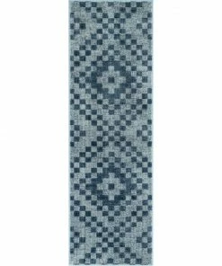 Well Woven Beren Southwestern Geometric Blue High-Low Rug Global 17 Well Woven Beren Southwestern Geometric Blue High-Low Rug Global