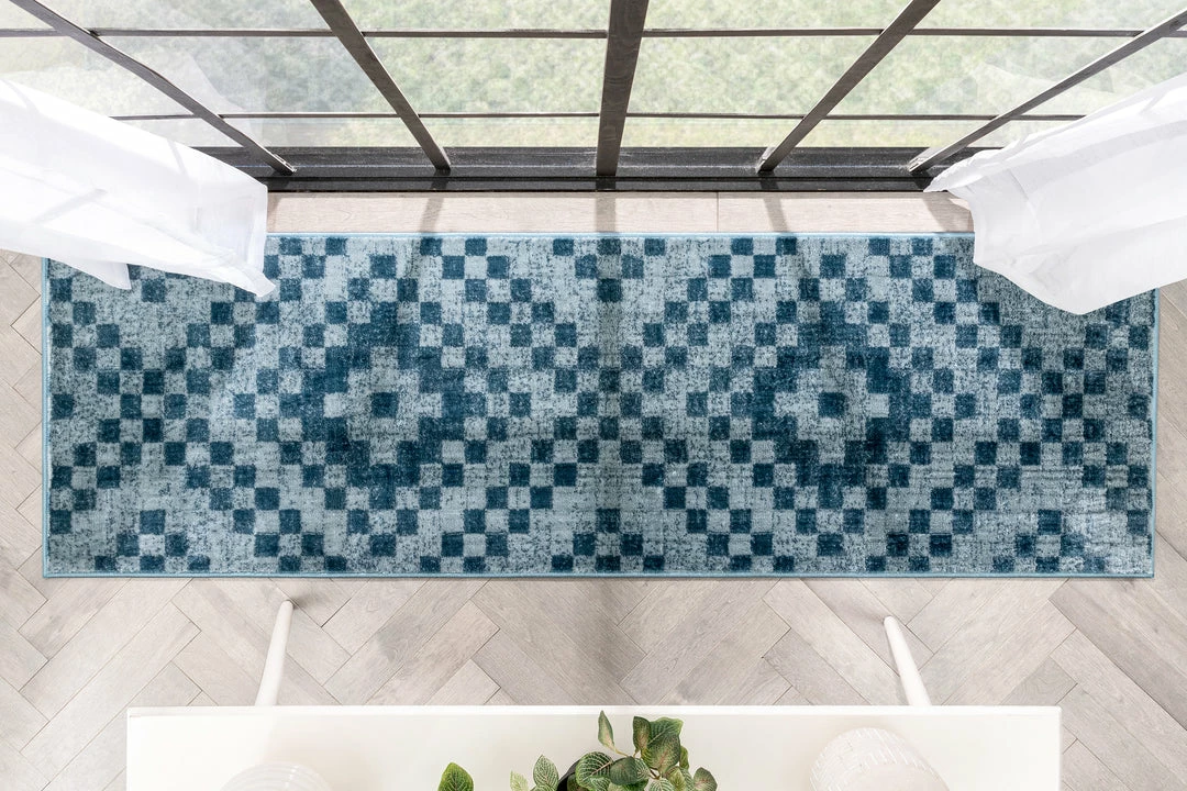 Well Woven Beren Southwestern Geometric Blue High-Low Rug Global 8 Well Woven Beren Southwestern Geometric Blue High-Low Rug Global