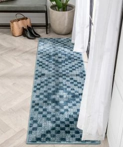 Well Woven Beren Southwestern Geometric Blue High-Low Rug Global 19 Well Woven Beren Southwestern Geometric Blue High-Low Rug Global