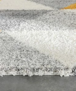 Well Woven Reily Mid-Century Modern Geometric Triangle Pattern Yellow Shag Rug 17 Well Woven Reily Mid-Century Modern Geometric Triangle Pattern Yellow Shag Rug