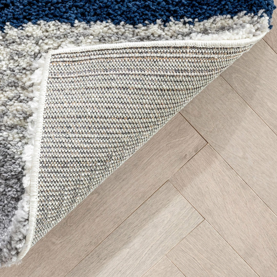 Well Woven Reily Mid-Century Modern Geometric Triangle Pattern Blue Shag Rug 6 Well Woven Reily Mid-Century Modern Geometric Triangle Pattern Blue Shag Rug