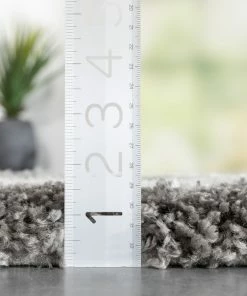 Well Woven Kylar Nordic Chevron Pattern Black Shag Rug Geometric