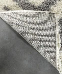 Well Woven Kylar Nordic Chevron Pattern Teal Shag Rug