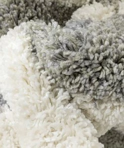 Well Woven Kylar Nordic Chevron Pattern Teal Shag Rug