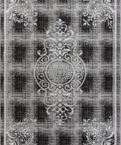 Well Woven Ferah Medallion Grey Modern Geometric Rug