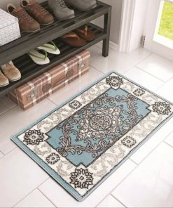 Well Woven Yonderhill Blue Aubusson Medallion Rug Oriental & Persian