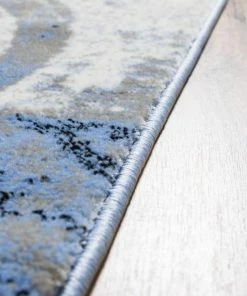 Well Woven Spheres Watercolor Blue Modern Geometric Rug