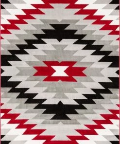 Well Woven Navajo Red Southwestern Geometric Rug 20" X 31" Global