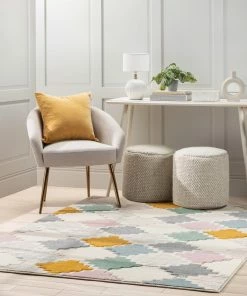 Well Woven Emelia Modern Geometric Yellow Multi Rug