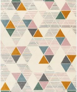 Well Woven Tribal Maisy Modern Geometric Ivory Multi Rug