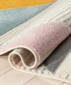 Well Woven Nia Modern Geometric Ivory Multi Rug Tribal