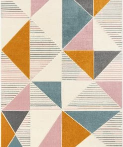 Well Woven Nia Modern Geometric Ivory Multi Rug Tribal
