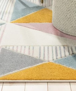 Well Woven Nia Modern Geometric Ivory Multi Rug Tribal