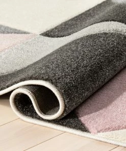 Well Woven Nia Modern Geometric Blush Grey Rug Tribal