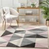 Well Woven Nia Modern Geometric Blush Grey Rug Tribal