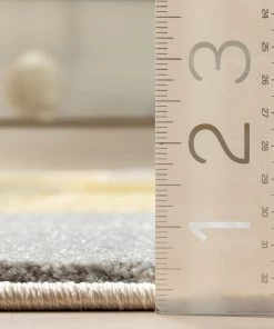 Well Woven Landon Modern Geometric Yellow Grey Rug Tribal