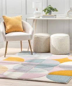 Well Woven Landon Modern Geometric Ivory Multi Rug Tribal