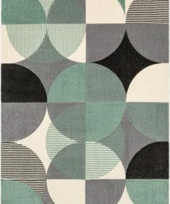 Well Woven Landon Modern Geometric Green Rug