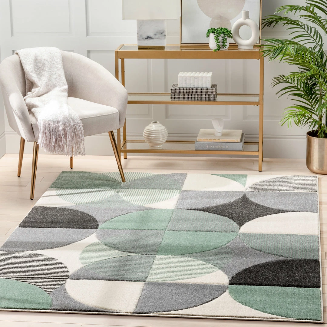 Well Woven Landon Modern Geometric Green Rug 1 Well Woven Landon Modern Geometric Green Rug