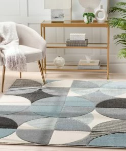 Well Woven Tribal Landon Modern Geometric Blue Rug