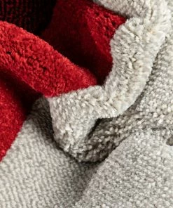 Well Woven Arian Modern Border Pattern Red Rug Tribal