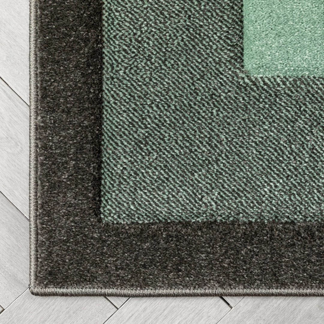 Well Woven Arian Modern Border Pattern Green Rug Tribal 4 Well Woven Arian Modern Border Pattern Green Rug Tribal