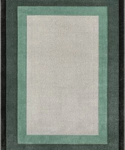 Well Woven Arian Modern Border Pattern Green Rug Tribal