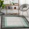 Well Woven Arian Modern Border Pattern Green Rug Tribal