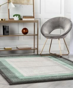 Well Woven Arian Modern Border Pattern Green Rug Tribal 13 Well Woven Arian Modern Border Pattern Green Rug Tribal