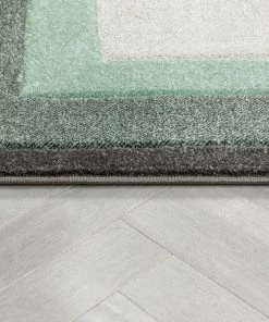 Well Woven Arian Modern Border Pattern Green Rug Tribal 16 Well Woven Arian Modern Border Pattern Green Rug Tribal