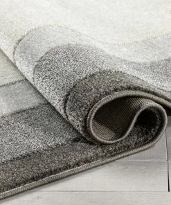 Well Woven Arian Modern Border Pattern Grey Rug