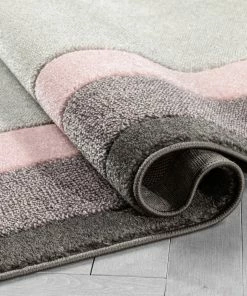 Well Woven Tribal Arian Modern Border Pattern Blush Rug