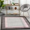 Well Woven Tribal Arian Modern Border Pattern Blush Rug