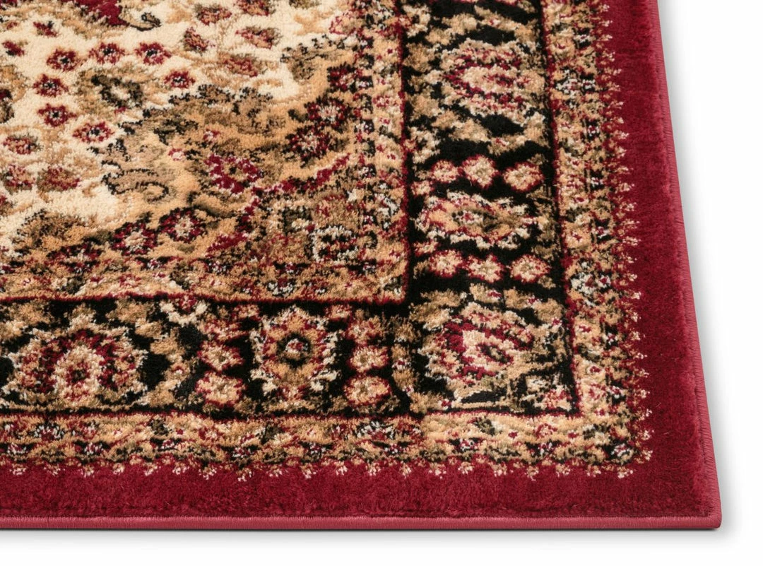 Well Woven Mahal Traditional Orierntal Persian Medallion Red Rug Oriental & Persian 4 Well Woven Mahal Traditional Orierntal Persian Medallion Red Rug Oriental & Persian