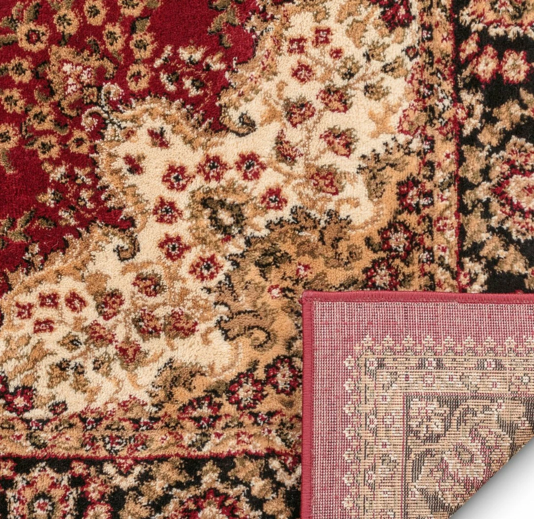 Well Woven Mahal Traditional Orierntal Persian Medallion Red Rug Oriental & Persian 3 Well Woven Mahal Traditional Orierntal Persian Medallion Red Rug Oriental & Persian