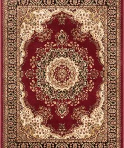 Well Woven Mahal Traditional Orierntal Persian Medallion Red Rug Oriental & Persian