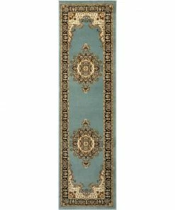 Well Woven Mahal Blue Traditional Oriental Persian Rug Oriental & Persian